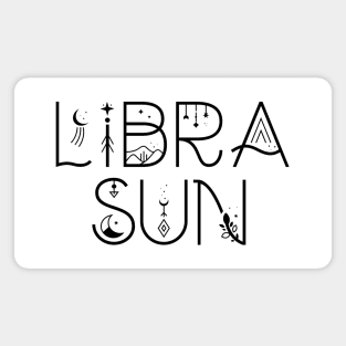 Libra sun sign celestial typography Magnet